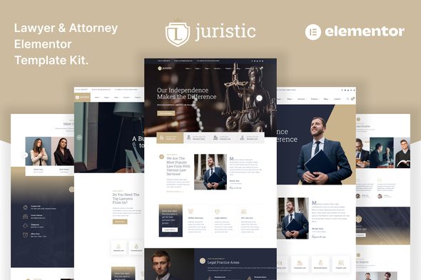 Juristic – Lawyer Attorney and Law Firm Elementor Template Kit